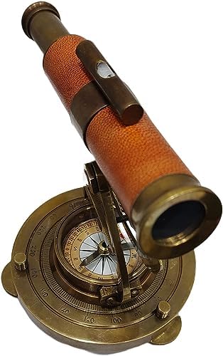 Antiqueex Adjustable Telescope with Compass Alidade