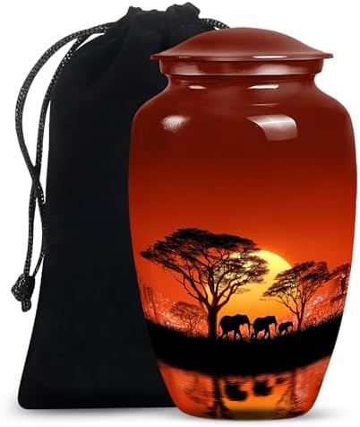Elephant Memorial Decorative Urn for Human Ashes