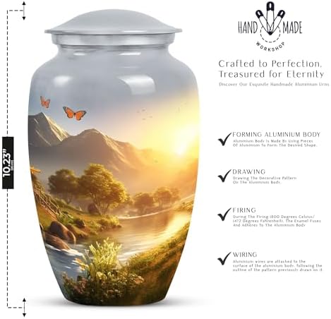 10 Inch Decorative Urn for Human Ashes Elegant Memorial Cremation Urn