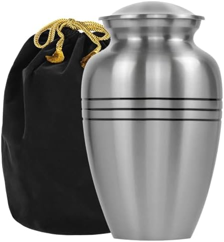 Trupoint Memorials Pewter Cremation Urn for Adult Ashes