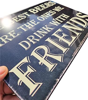 AMERICAN WIT Best Beers With Friends Bar Sign 8x12 Metal Tin