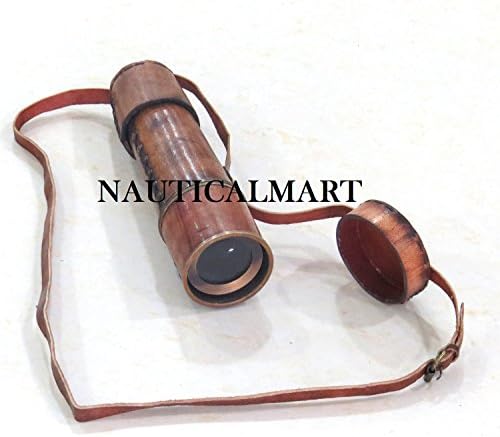 18 Brass Antique Telescope with Leather Cover