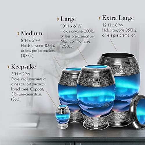 Aurora Borealis Cremation Urn for Ashes