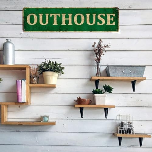 KIOZIY Outhouse Metal Plaque Retro Wall Decor