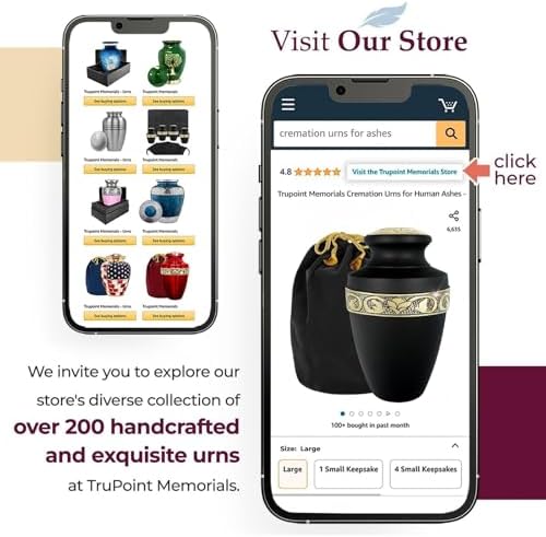 Trupoint Memorials Large Grecian Black and Gold Urn