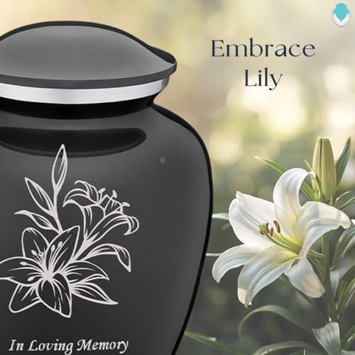 GetUrns Personalized Lily Cremation Urn for Human Ashes 200 lbs