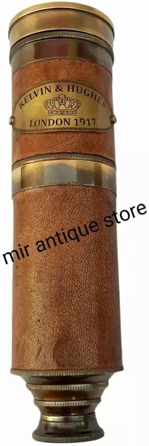 19 Inch Solid Brass Vintage Nautical Telescope with Wooden Box