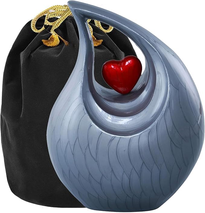 Heart of Love Adult Cremation Urn - Decorative Urn for Human Ashes