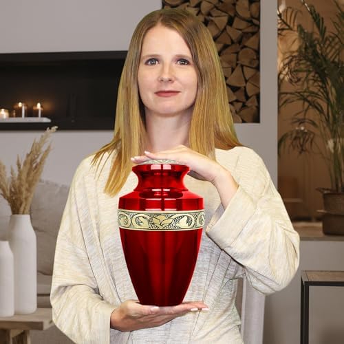 Trupoint Memorials Cremation Urns Red Gold