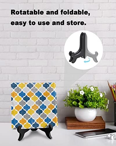 Vintage Moroccan Desk Decor with Wooden Stand