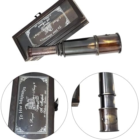 Handmade Royal Navy Spyglass 20x Magnification Telescope