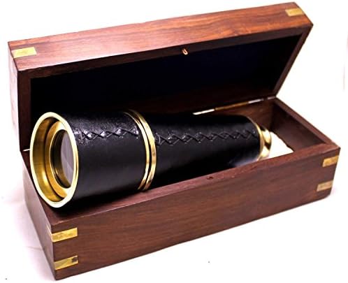 Admirals Brass Leather Spy Glass 18 Inch