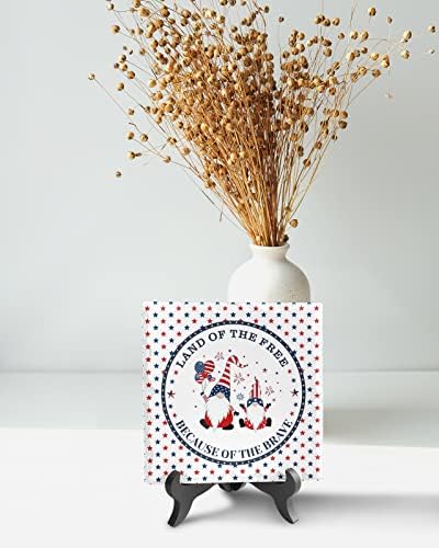 Independence Day Decorative Desk Plaque with Wooden Stand 1
