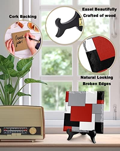 Abstract Wooden Stand Plaque Desk Decor