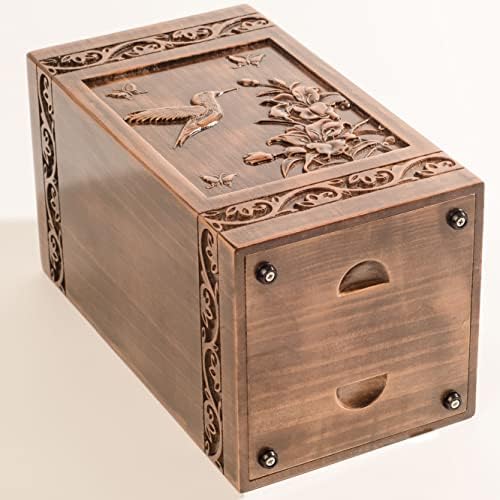 Handmade Wooden Hummingbird Cremation Urn 250lbs