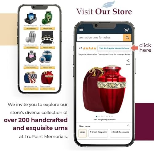 Trupoint Memorials Cremation Urns Red Gold