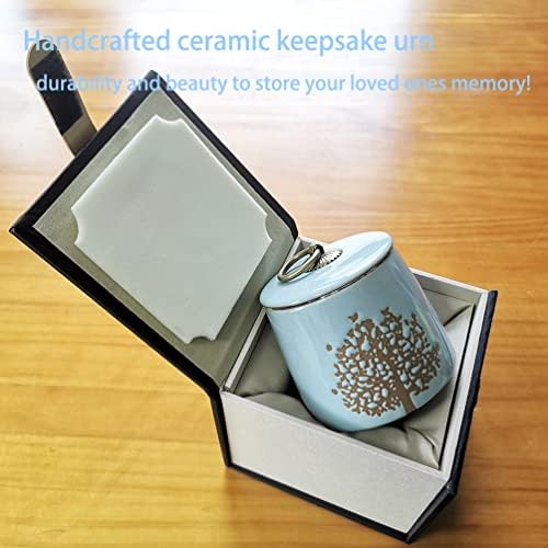 Tree of Life Blue Decorative Urn for Cremated Ashes
