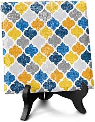 Vintage Moroccan Desk Decor with Wooden Stand