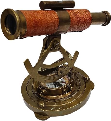 Antiqueex Adjustable Telescope with Compass Alidade