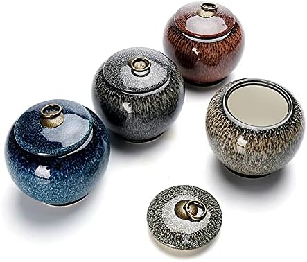Classic Gray Ceramic Cremation Urn for Ashes and Pet Remains