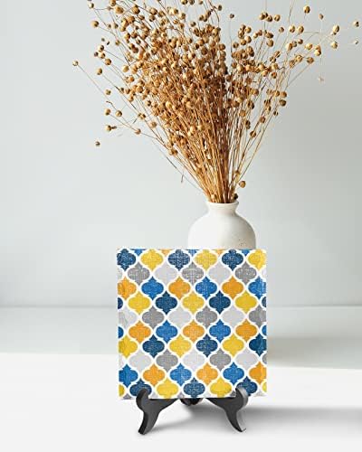 Vintage Moroccan Desk Decor with Wooden Stand