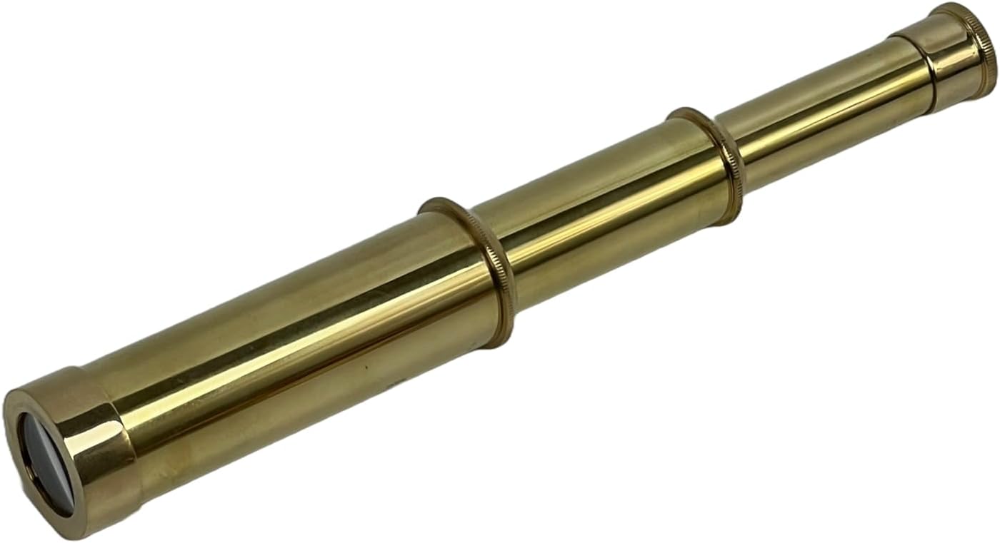 25 Inch Antique Brass Folding Telescope for Decor and Travel