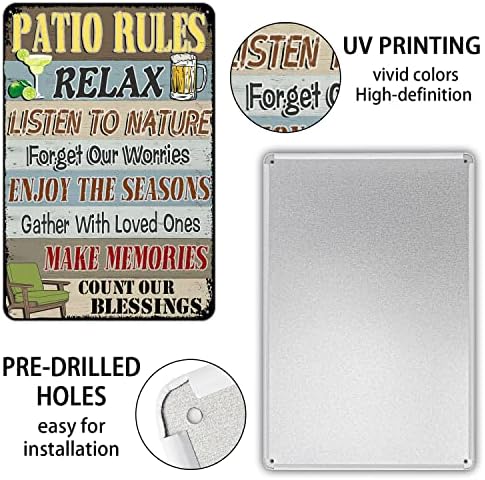 Vintage Metal Plaque Sign 12x8 Inches