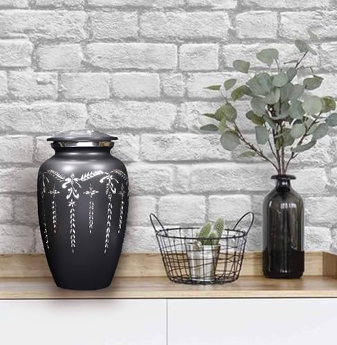 GH Aluminum Diamond Funeral Urns Grey 7 x 7 x 10