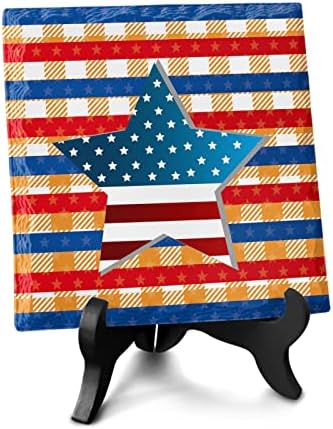 LEOSUCRE Desk Decor with American Flag Plaque