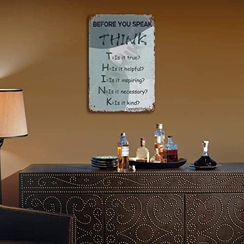 Retro Metal Tin Sign Wall Decor for Home and Kitchen