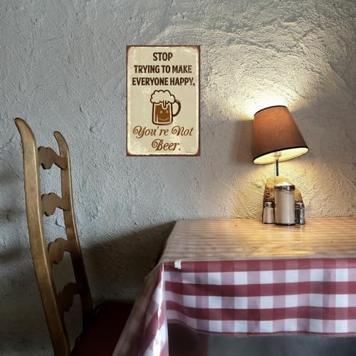 Beer Tin Sign Metal Poster Vintage Wall Decor 8x12 Inch