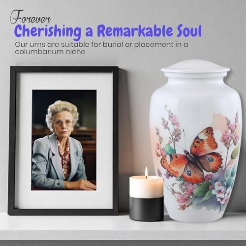 Cremation Urn for Adult Human Ashes Handcrafted Decorative Memorial Urn with 200 Cubic Inch Capacity