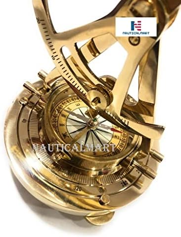 NauticalMart Brass Telescope Compass Decorative Accent