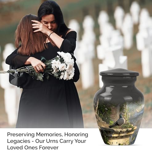 Beautiful Dove Urn - Set of 4 - 3 Inch Gray Cremation Urns