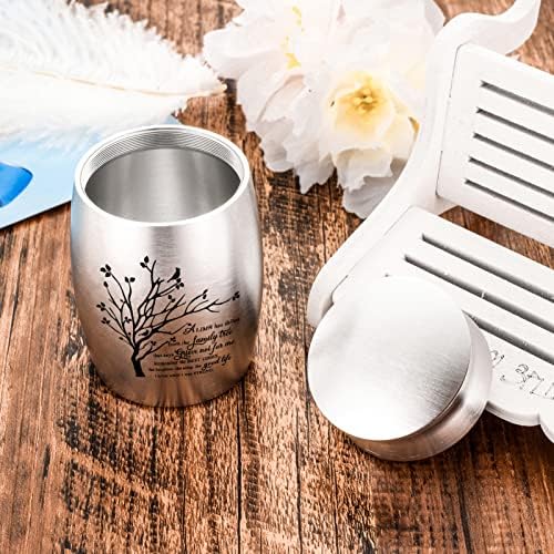 3 Inches Small Urn for Ashes Tree of Life Aluminum Mini Urn