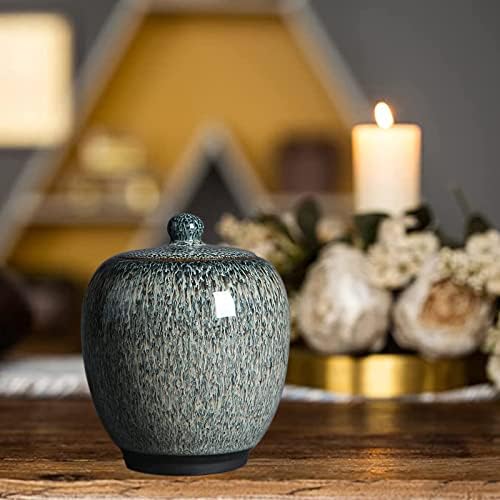Ceramic Small Urn for Human Ashes Gray