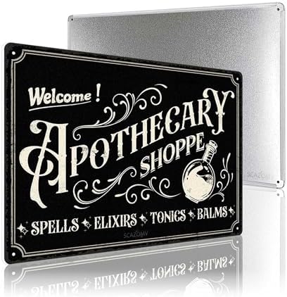 Retro Halloween Metal Tin Sign 12x8 Inch Hanging Decor