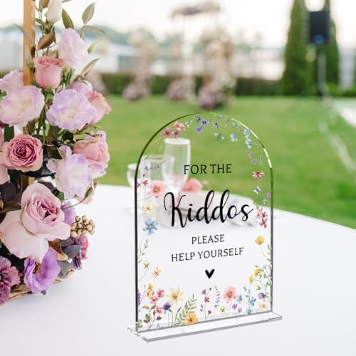Kids Wedding Sign Acrylic Plaque 5x7 Inch Decorative Sign For Ceremony And Reception