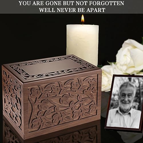 Wooden Cremation Urn Tree of Life Design for Human Ashes