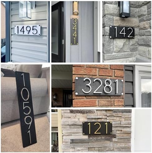 Custom House Number Sign for Outdoor Use