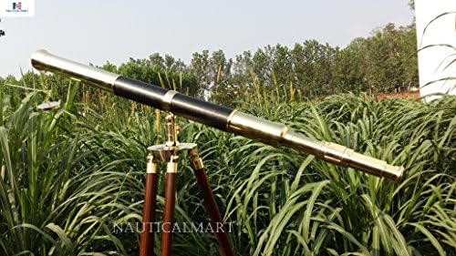 Vintage Brass Telescope with Leather Grip 60 Inches