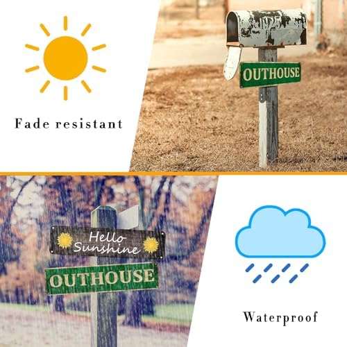 KIOZIY Outhouse Metal Plaque Retro Wall Decor