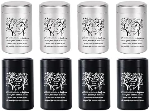 Set of 8 Mini Cremation Urns with Tree of Life Design