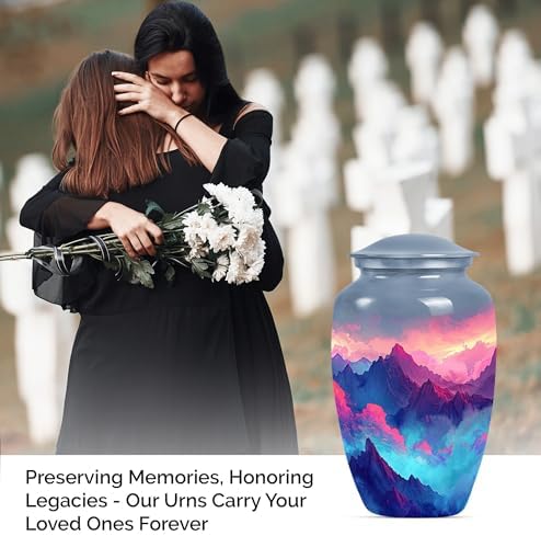 Gray Marble Cremation Urn for Human Ashes