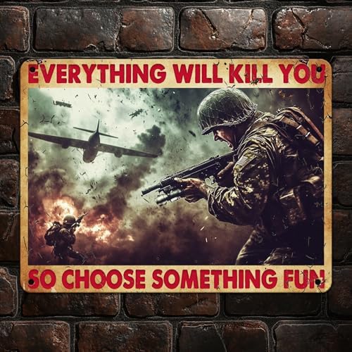 Funny Vintage Metal Tin Sign 12x8 Inch Wall Decor