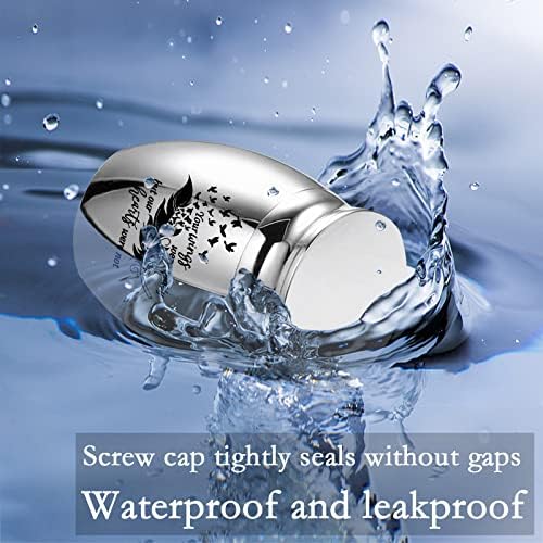 Mini Cremation Urns Set of 6 - Feather Seagull Pattern Stainless Steel Keepsake Ashes Holders