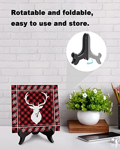 Christmas Elk Decorative Desk Plaque with Stand