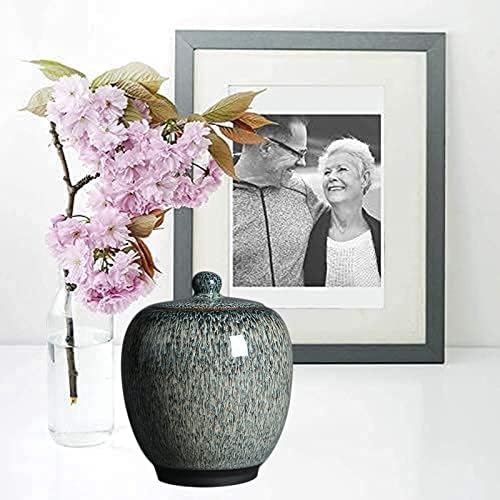 Ceramic Small Urn for Human Ashes Gray