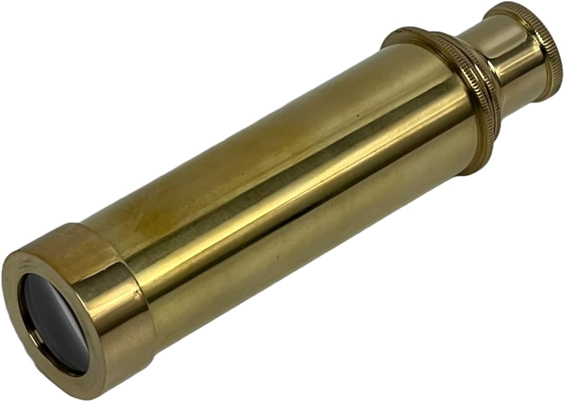 25 Inch Antique Brass Folding Telescope for Decor and Travel
