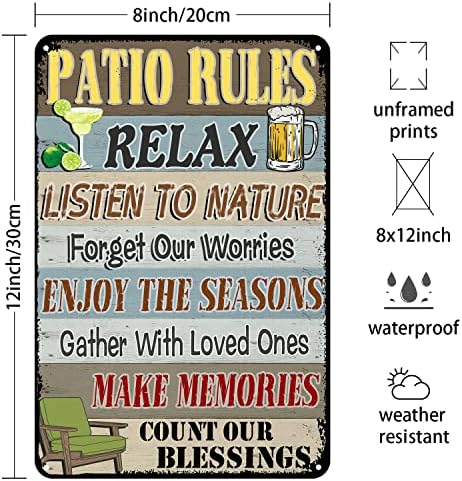 Vintage Metal Plaque Sign 12x8 Inches
